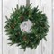 24-Inch Pre-Lit Christmas Wreath with Timer LED Lights - Festive and Convenient Holiday Decor